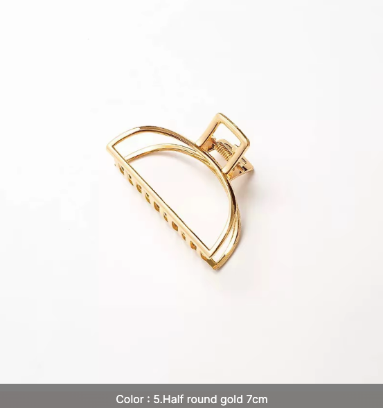 Gold Geometric Hair Claw Clips Set - Modern Minimalist Hair Accessories
