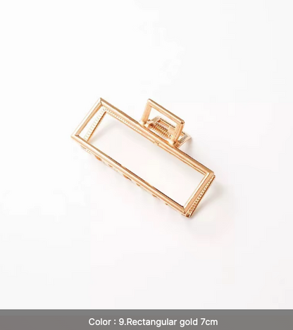 Gold Geometric Hair Claw Clips Set - Modern Minimalist Hair Accessories