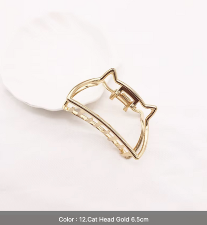 Gold Geometric Hair Claw Clips Set - Modern Minimalist Hair Accessories