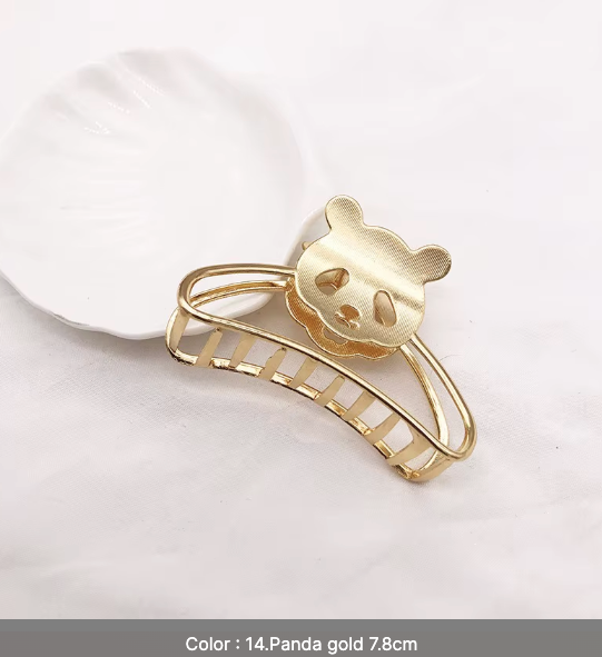 Gold Geometric Hair Claw Clips Set - Modern Minimalist Hair Accessories