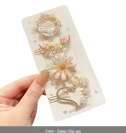 Sweet Dreams Hair Clip Set - Pearl & Rhinestone Bobby Pins Collection