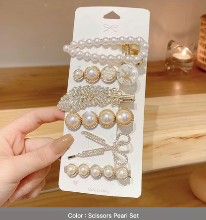 Sweet Dreams Hair Clip Set - Pearl & Rhinestone Bobby Pins Collection