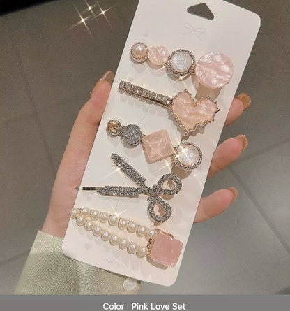 Sweet Dreams Hair Clip Set - Pearl & Rhinestone Bobby Pins Collection