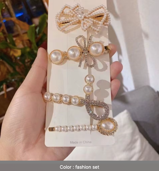 Sweet Dreams Hair Clip Set - Pearl & Rhinestone Bobby Pins Collection