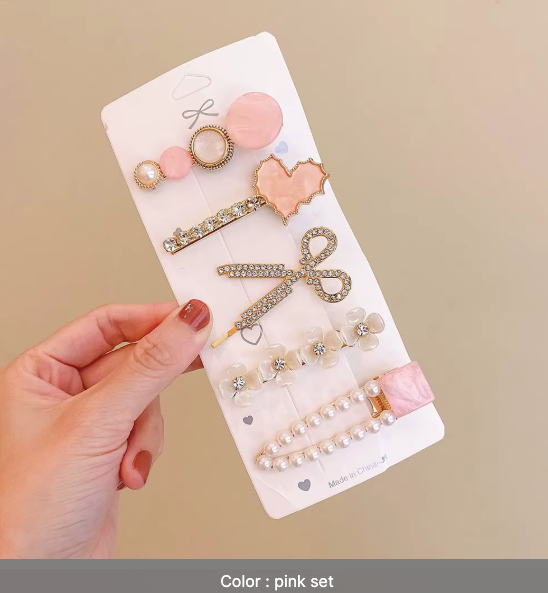 Sweet Dreams Hair Clip Set - Pearl & Rhinestone Bobby Pins Collection