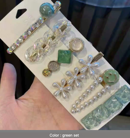 Sweet Dreams Hair Clip Set - Pearl & Rhinestone Bobby Pins Collection