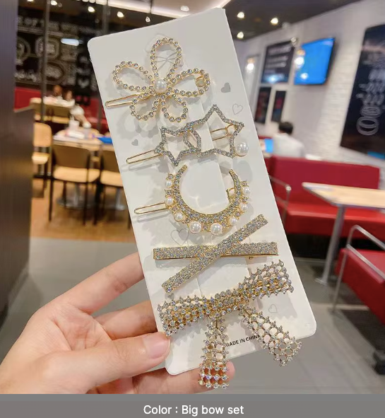 Sweet Dreams Hair Clip Set - Pearl & Rhinestone Bobby Pins Collection