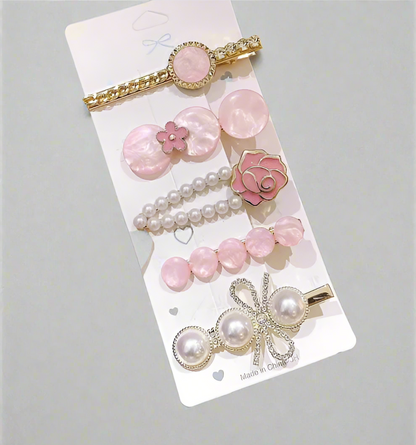 Sweet Dreams Hair Clip Set - Pearl & Rhinestone Bobby Pins Collection