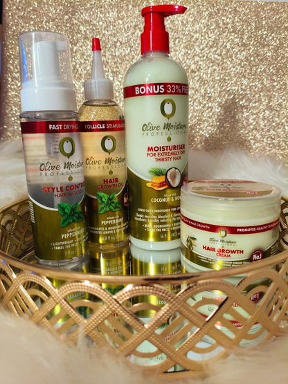 Olive Moisture Style Control Hair Mousse - Fast Drying Peppermint Formula