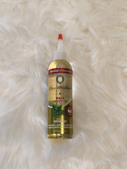 Olive Moisture Hair Growth Oil - Follicle Stimulator with Peppermint Infusion