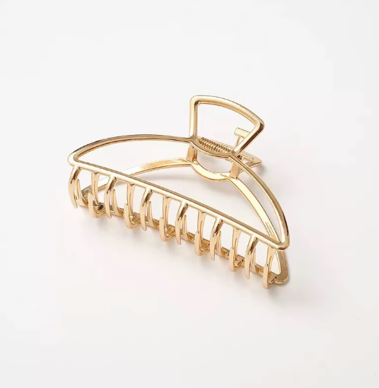 Wholesale Korea Elegant High Quality 11cm Large Big Metal Strong Hair Claw Clips Gold Metal Hair Claw Accessories for Women 03