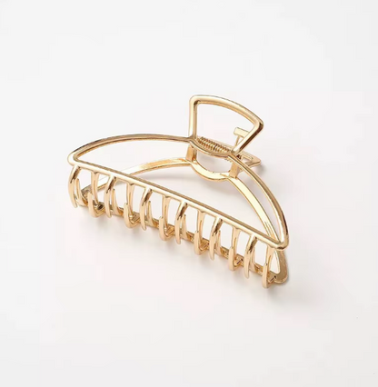 Wholesale Korea Elegant High Quality 11cm Large Big Metal Strong Hair Claw Clips Gold Metal Hair Claw Accessories for Women 03