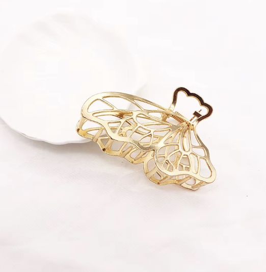 Wholesale Korea Elegant High Quality 11cm Large Big Metal Strong Hair Claw Clips Gold Metal Hair Claw Accessories for Women 06