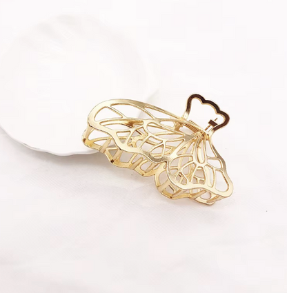 Wholesale Korea Elegant High Quality 11cm Large Big Metal Strong Hair Claw Clips Gold Metal Hair Claw Accessories for Women 06